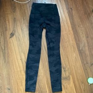 Lululemon Black Camo Swift Speed High Rise Tight